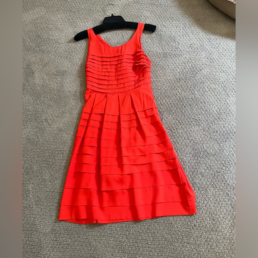 Eva Franco knee length burnt orange dress